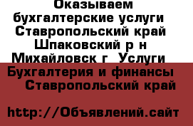 Оказываем бухгалтерские услуги - Ставропольский край, Шпаковский р-н, Михайловск г. Услуги » Бухгалтерия и финансы   . Ставропольский край